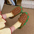 Fun Burger Bun Plush Slippers