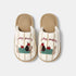 Lucky Puppy Striped Plush Slippers
