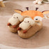 Smiley Toast Plush Fleece Slippers