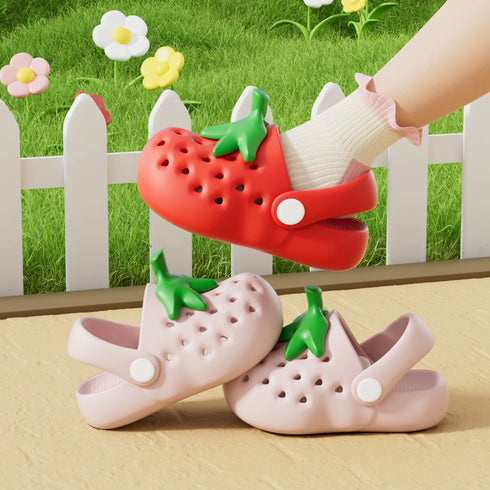 Strawberry Design Summer Toddler Clogs