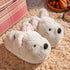 Fuzzy Puppy Dog Plush Slippers