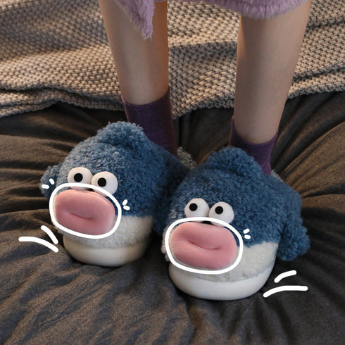 Goofy Big Lip Cartoon Slippers