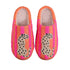 Striped Leopard Plush House Slippers