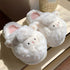 Fuzzy Lamb Animal Plush Slippers