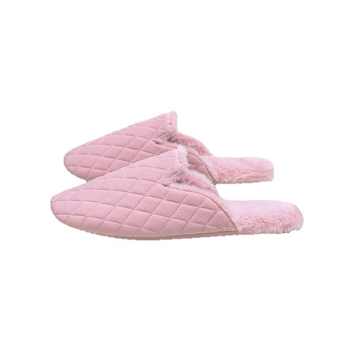 Cozy Quilted Diamond Scuff Slippers