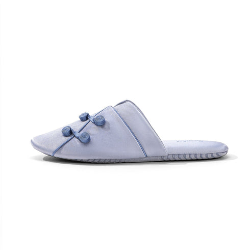 Silky Retro Frog Button Slippers