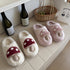 Spotted Mushroom Fuzzy House Slippers
