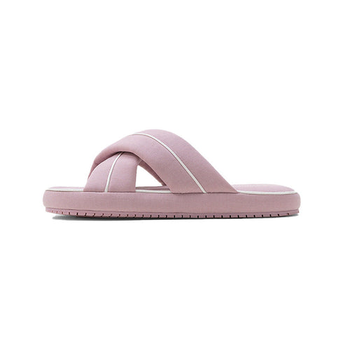 Puffy Padded Criss Cross Slides