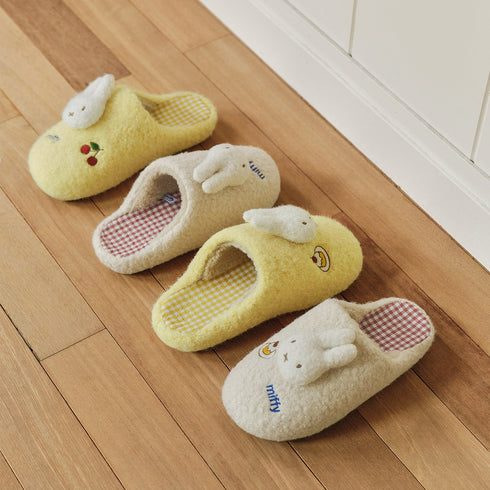Plush Bunny Fuzzy House Slippers