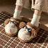 Spectacled Monkey Face Plush Slippers