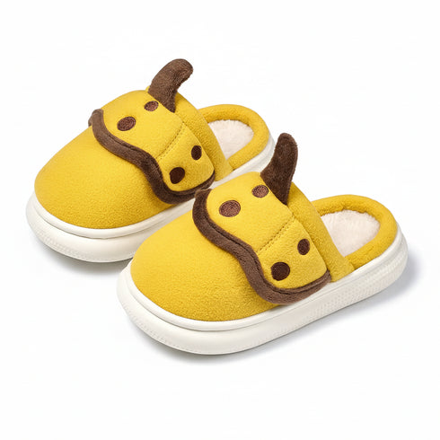 Playful Pumpkin Fleece Slippers
