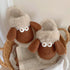 Fuzzy Sheep Character Plush Slippers