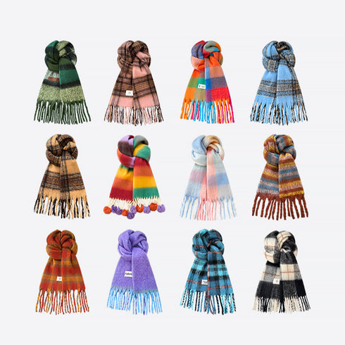 Rainbow Mohair Scarf