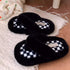 Fuzzy Checkerboard Plush Flip Flops