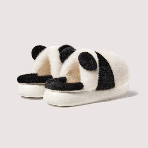 Giant Panda Furry Indoor Slippers