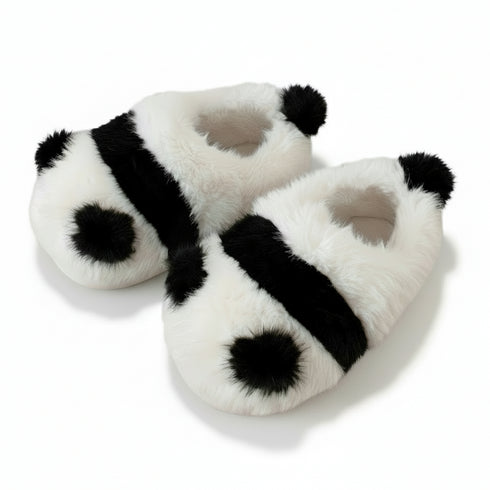 Panda Pom-Pom Snuggle Slippers