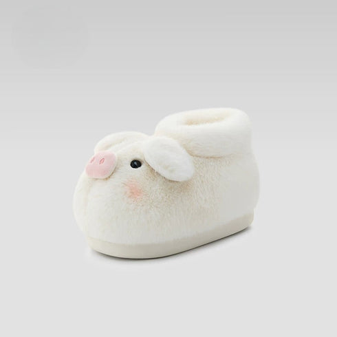 Fuzzy Pig Snout Indoor Slippers