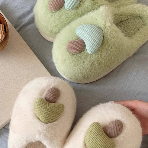 Mushroom Patch Plush House Slippers