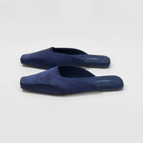 Pointed Bloom Embroidered House Mules