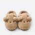 Teddy Bear Buckle Fleece Slippers