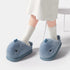 Whimsical Whale Plush Home Slippers