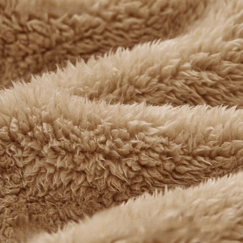 Fuzzy Teddy Fleece Platform Slippers