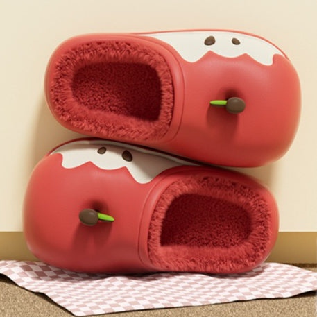 Apple Core Plush Clogs