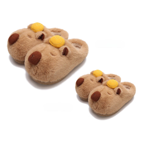 Nap-Time Capybara Plush Slippers