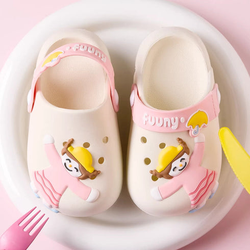 Playful 3D Character Kids Clogs