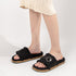 Pearl Buckle Fuzzy Warm Slides