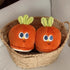 Goofy Carrot Face Plush Slippers