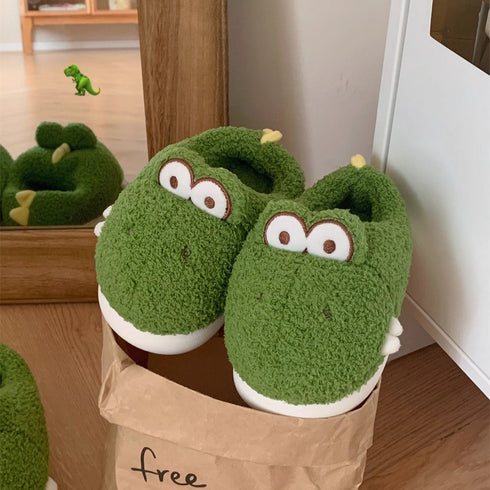 Dino Snout Plush Slippers