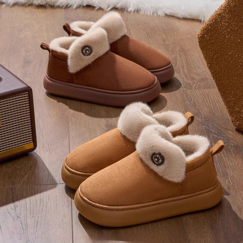 Chunky Sole Furry Bear Boots