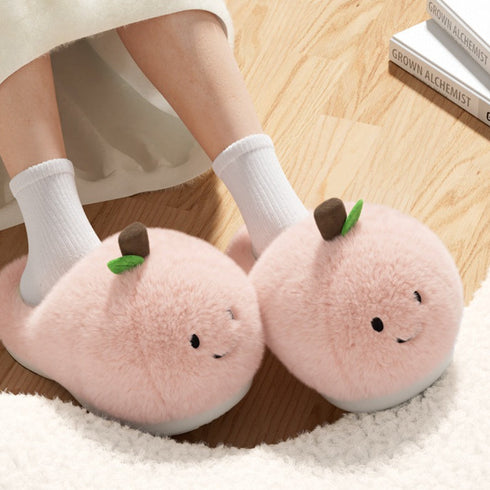 Apple Plush Stem Slippers