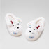 Fuzzy Puppy Face Bow Slippers