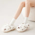 Fuzzy Spotted Mary Jane Slippers