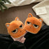 Grumpy Cat Face Plush Slippers