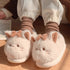Fuzzy Cat Bow Enclosed Slippers