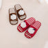 Fuzzy Sheep Striped Home Slides