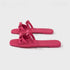 Chic Satin Bow Double Strap Slides