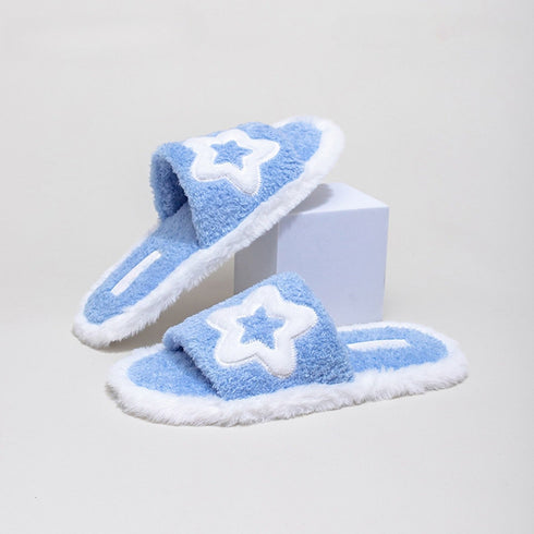 Dreamy Star Soft Fuzzy Slides
