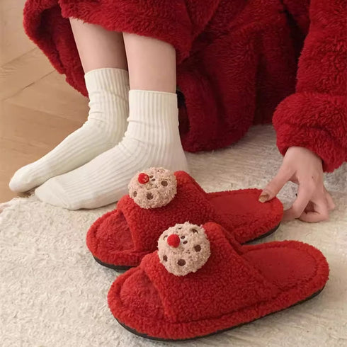 Cookie Nose Fuzzy Home Slippers
