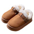 Fuzzy Buckle Platform Clogs