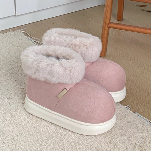 Cozy Plush Cuff Ankle Boots