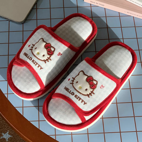 Hello Kitty Adjustable Gingham Slides