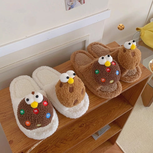 Googly Cookie Puff Slippers