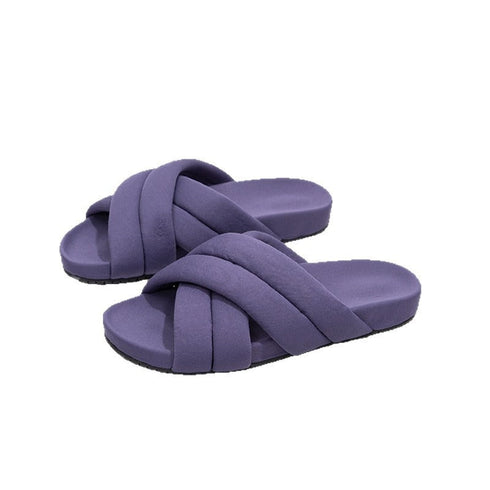 Puffy Cross Braid Comfort slides