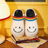 Smiley Face Striped Strap Clogs