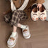 Playful Cartoon Couple Plush Slippers