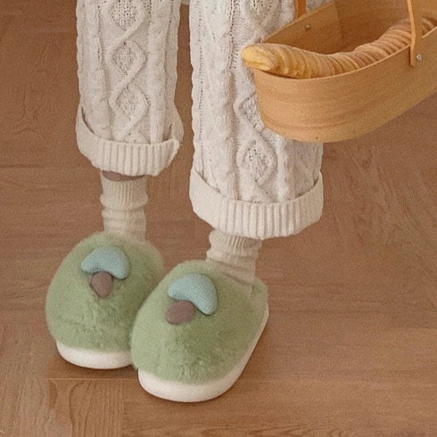 Mushroom Patch Plush House Slippers